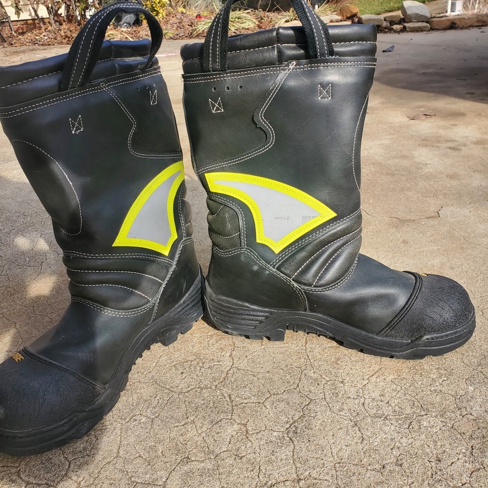Globe Shadow Structural Fire Boots Black Leather … - image 3